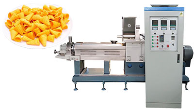 tri-screw snack extruder